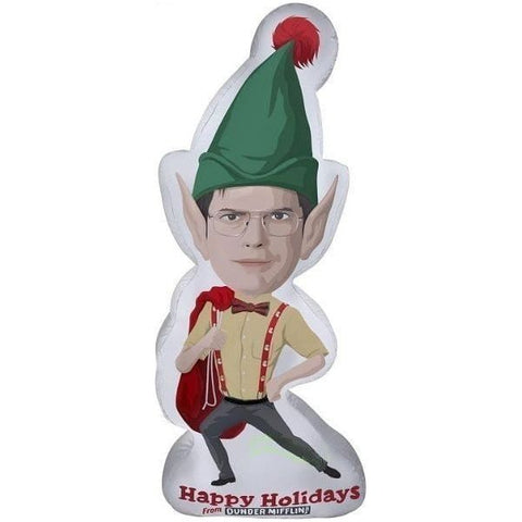 Gemmy Inflatables Inflatable Party Decorations 6' Photo Realistic Stylized Dwight as Elf from The Office by Gemmy Inflatables 781880205708 118983 6' Photo Realistic Stylized Dwight Elf from Office Gemmy Inflatables