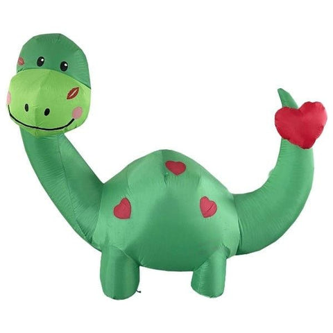 Gemmy Inflatables Inflatable Party Decorations 6' Valentines Day Green Dinosaur w/ Hearts by Gemmy Inflatables 781880257486 Y322L 6' Valentines Day Green Dinosaur w/ Hearts Gemmy Inflatables SKU#Y322L