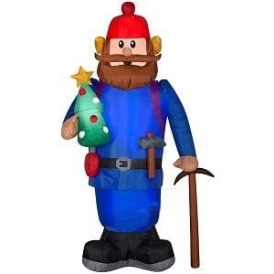 Gemmy Inflatables Inflatable Party Decorations 6' Yukon Cornelius w/ Pick Axe and Christmas Tree by Gemmy Inflatables 781880274445 118069