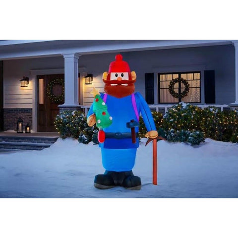 Gemmy Inflatables Inflatable Party Decorations 6' Yukon Cornelius w/ Pick Axe and Christmas Tree by Gemmy Inflatables 781880274445 118069
