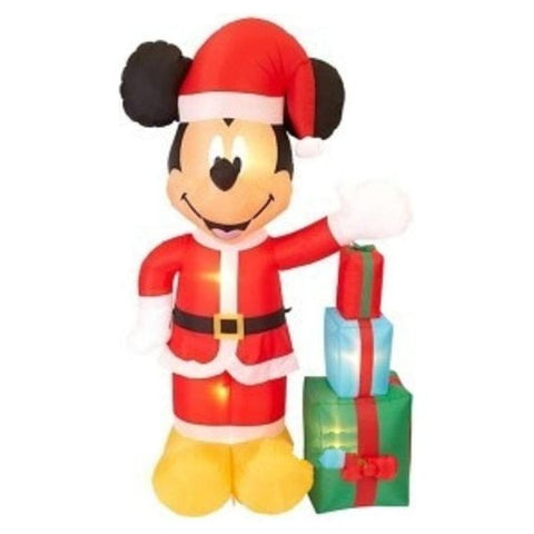 Gemmy Inflatables Inflatable Party Decorations 7' Disney's Mickey Mouse as Santa w/ Christmas Presents by Gemmy Inflatables 781880205876 117114 7' Disney's Mickey Mouse as Santa Christmas Presents Gemmy Inflatables