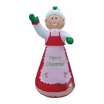 Gemmy Inflatables Inflatable Party Decorations 7' Mrs. Claus Wearing "Merry Christmas" Apron by Gemmy Inflatables 781880241911 Y141L