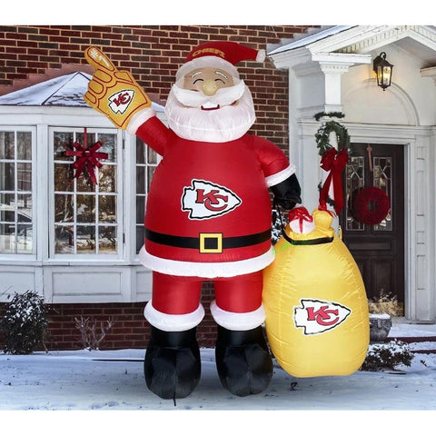 Gemmy Inflatables Inflatable Party Decorations 7' NFL Kansas City Chiefs Santa Claus by Gemmy Inflatables 620284