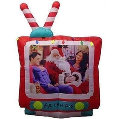 Gemmy Inflatables Inflatable Party Decorations 7' Photorealistic "Friends" Monica & Joey w/ Santa Scene by Gemmy Inflatables 781880247043 110663 7' Photorealistic "Friends" Monica Joey Santa Scene Gemmy Inflatables