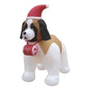 Image of Gemmy Inflatables Inflatable Party Decorations 7' St. Bernard Wearing Santa Hat by Gemmy Inflatable 781880206583 Y146