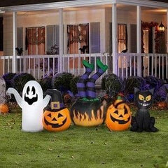 8.5' Halloween Brewing Witch Scene by Gemmy Inflatables