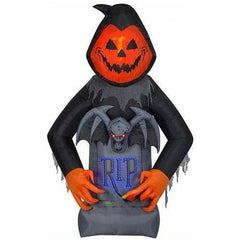 Gemmy Inflatables Inflatable Party Decorations 8.5' Pumpkin Head Reaper Tombstone by Gemmy Inflatables 781880273974 220789