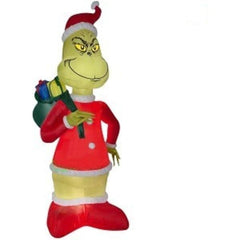 Gemmy Inflatables Inflatable Party Decorations 8' Dr. Seuss' Grinch w/ Santa Gift Sack by Gemmy Inflatables 781880247098 110010