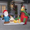 Image of Gemmy Inflatables Inflatable Party Decorations 9.5' Christmas Santa Farmer w/ Chicken Coop by Gemmy Inflatables 781880240976 111885