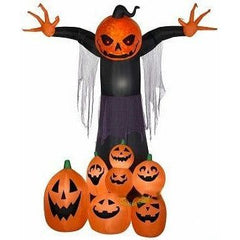Gemmy Inflatables Inflatable Party Decorations 9' Animated Grabbing Pumpkin Head Reaper w/ Pumpkins by Gemmy Inflatables 12' Vampire Pointing Halloween Sign by Gemmy Inflatables SKU# 70503