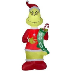 Gemmy Inflatables Inflatable Party Decorations 9' Dr. Seuss' The Grinch w/ HO HO HO Stocking by Gemmy Inflatables 781880246916 111126 - 3723704