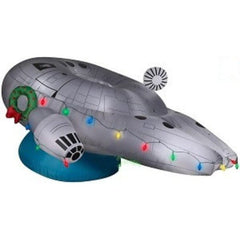 Gemmy Inflatables Inflatable Party Decorations 9' Star Wars Millennium Falcon w/ Christmas Light String by Gemmy Inflatables 781880204886 37245 9' StarWars Millennium Falcon Christmas Light String Gemmy Inflatables