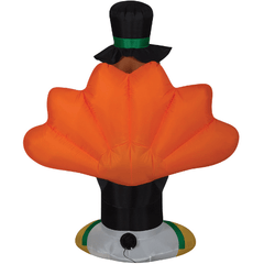 5' Thanksgiving Harvest Fancy Dressed Up Turkey by Gemmy Inflatables