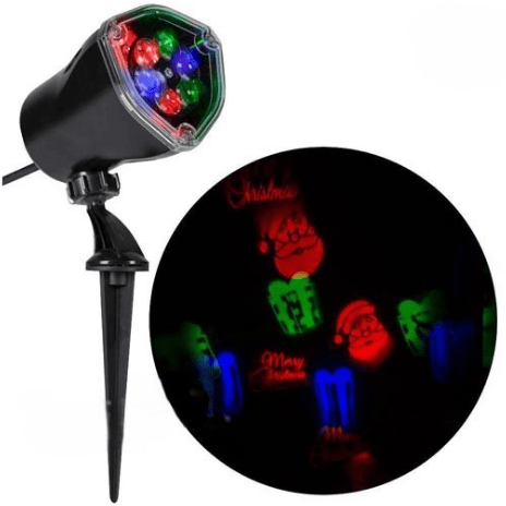Gemmy Inflatables LED Lights, Blowers, and Accessories LED Lightshow Projection WHIRL-A-MOTION Santa, Presents, Merry Christmas  by Gemmy Inflatables 781880210726 86399 LED Lightshow Projection WHIRL-A-MOTION Santa, by Gemmy Inflatables
