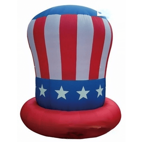 Gemmy Patriotic Inflatable 6' Uncle Sam with American Flag