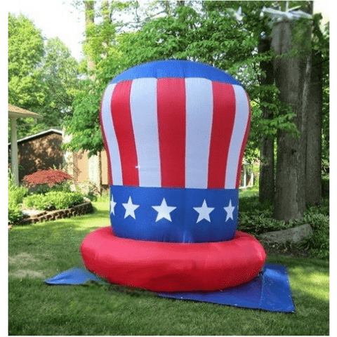 Gemmy Inflatables Special Event Inflatables 10' Patriotic Uncle Sam Hat with Red Brim! by Gemmy Inflatable Y711 10' Patriotic Uncle Sam Hat with Red Brim! by Gemmy Inflatable Y711