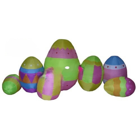 Gemmy Inflatables Special Event Inflatables 11 1/2' Air Blown Inflatable 7 Easter Egg Patch Scene by Gemmy Inflatables