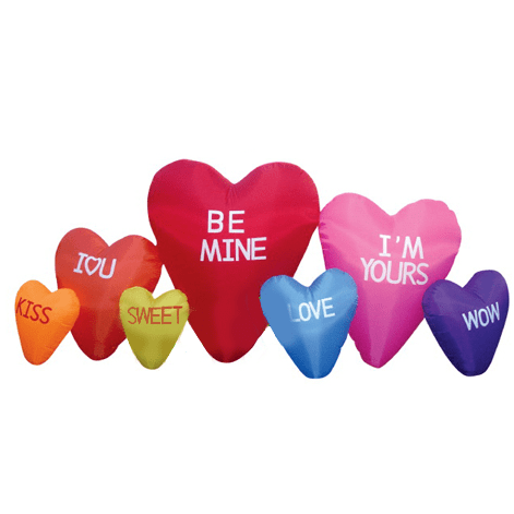 Gemmy Inflatables Special Event Inflatables 12" Valentine's Day Hearts Candy Conversation Patch by Gemmy Inflatable Y301 12" Valentine's Day Hearts Candy Conversation Patch by Gemmy Inflatable SKU# Y301