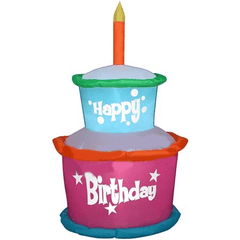 Gemmy Inflatables Special Event Inflatables 3 1/2' Colorful Birthday Cake w/ Candle by Gemmy Inflatable 086786407387 34457 3 1/2' Colorful Birthday Cake w/ Candle by Gemmy Inflatable SKU# 34457