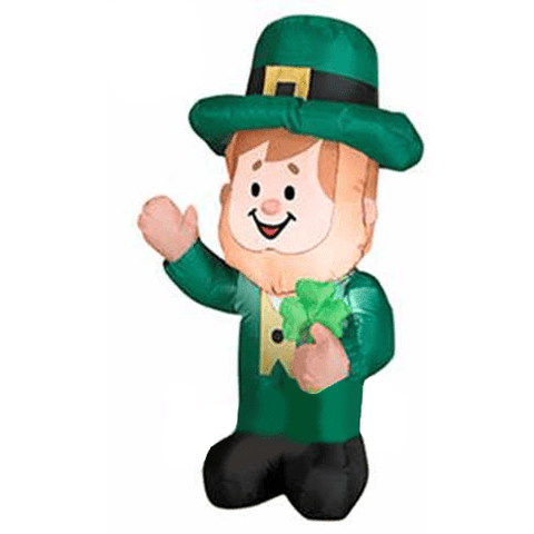 Gemmy Inflatables Special Event Inflatables 3 1/2' St. Patrick's Day Leprechaun Standing Holding A Three Leaf Clover by Gemmy Inflatable 34401 3 1/2' St. Patrick's Day Leprechaun Standing Holding A Three Leaf Clover by Gemmy Inflatable SKU# 34401