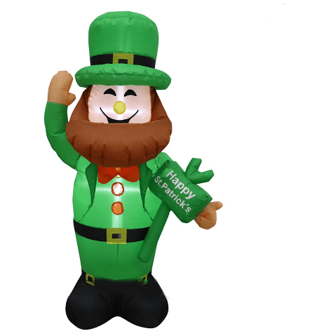 Gemmy Inflatables Special Event Inflatables 4' St. Patrick’s Day Leprechaun w/ Sign by Gemmy Inflatable GTP00001-4 4' St. Patrick’s Day Leprechaun w/ Sign by Gemmy Inflatable GTP00001-4