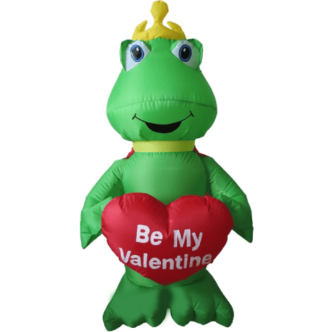 Gemmy Inflatables Special Event Inflatables 4' Valentine's Day Frog Holding Heart by Gemmy Inflatable QM2015V0950-120 4' Valentine's Day Frog Holding Heart by Gemmy Inflatable SKU# QM2015V0950-120