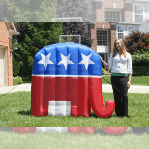 Gemmy Inflatables Special Event Inflatables 5 1/2' Republican Party GOP Inflatable Patriotic Elephant by Gemmy Inflatable 01008