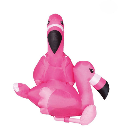 Gemmy Inflatables Special Event Inflatables 6' 4" Air Blown Inflatable 2 Pink Flamingos by Gemmy Inflatables Y902