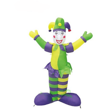 Gemmy Inflatables Special Event Inflatables 6' Air Blown Inflatable Mardi Gras Purple Jester by Gemmy Inflatables 781880211198 Y823L