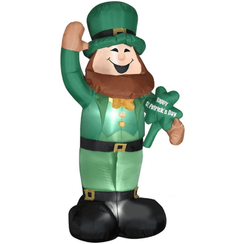 Gemmy Inflatables Special Event Inflatables 6' St. Patrick's Day Standing Leprechaun Holding A "Happy St. Patrick's Day" Sign by Gemmy Inflatable 48000 6' St. Patrick's Day Standing Leprechaun Holding A "Happy St. Patrick's Day" Sign by Gemmy Inflatable SKU# 48000