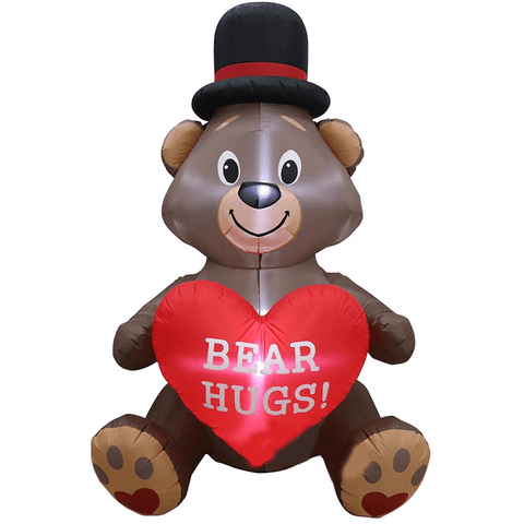 Gemmy Inflatables Special Event Inflatables 6' Valentine’s Day Bear Holding Heart by Gemmy Inflatable