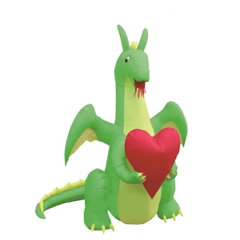 Gemmy Inflatables Special Event Inflatables 6' Valentine’s Day Dragon Holding Heart by Gemmy Inflatable Y310A 6' Valentine’s Day Dragon Holding Heart by Gemmy Inflatable SKU# Y310A