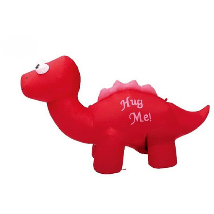 Gemmy Inflatables Special Event Inflatables 7' Air Blown Inflatable Red Valentines Day Dinosaur by Gemmy Inflatables Y314L 7' Air Blown Inflatable Red Valentines Day Dinosaur  Gemmy Inflatables