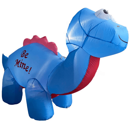 Gemmy Inflatables Special Event Inflatables 7" Blue Valentine's Day Dinosaur by Gemmy Inflatable Y315L 7" Blue Valentine's Day Dinosaur by Gemmy Inflatable SKU# Y315L