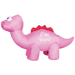 Gemmy Inflatables Special Event Inflatables 7" Pink Valentine's Day Dinosaur by Gemmy Inflatable Y318L 7" Pink Valentine's Day Dinosaur by Gemmy Inflatable SKU# Y318L