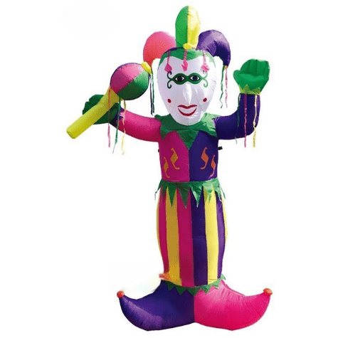 Gemmy Inflatables Special Event Inflatables 8' Air Blown Inflatable Mardi Gras Jester  by Gemmy Inflatables Y800A