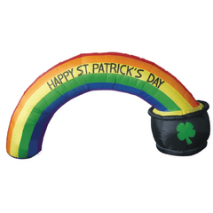 Gemmy Inflatables Special Event Inflatables 8' Rainbow Arch With "Happy St. Patrick's Day!" On The Side!! This Rainbow Leads To A Pot Of Gold by Gemmy Inflatable Y405L 8' Rainbow Arch With "Happy St. Patrick's Day!" On The Side!! This Rainbow Leads To A Pot Of Gold by Gemmy Inflatable SKU# Y405L