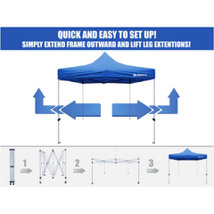 10′ x 10′ Giga Tent Classic Canopy Blue by GigaTent