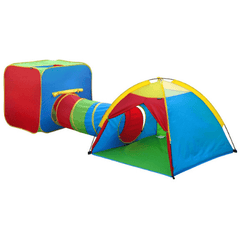 GigaTent Play Tents & Tunnels 3 in 1 Play Tent Tunnel One Cube One Dome Tent & One Tunnelt by Gigatent 815886011961 CT 075 3 in 1 Play Tent Tunnel One Cube One Dome Tent & One Tunnelt Gigatent