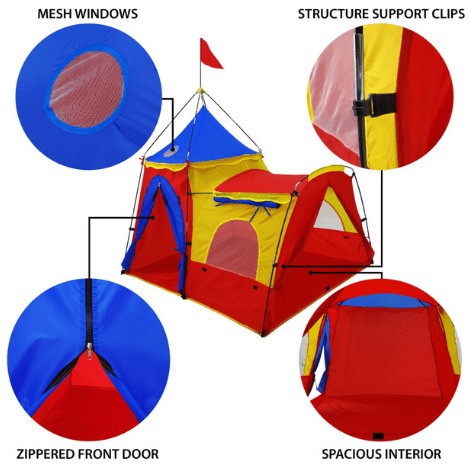 GigaTent Play Tents & Tunnels 5 X 4 2 Doors 2 Windows 2 Skylights Knights Tower Play Tent by GigaTent 815886010469 CT 013 5 X 4 2 Doors 2 Windows 2 Skylights Knights Tower Play Tent  GigaTent