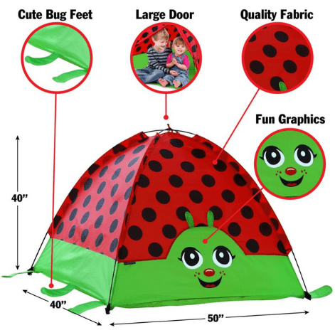 GigaTent Play Tents & Tunnels 50” X 50” Baxter Beetle Pop Up Play Tent Quick & Easy by GigaTent 815886010476 CT 014
