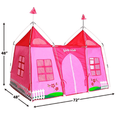 Girls Club Pink Play Tent With 2 Look-out Towers & a Center Base by Gigatent