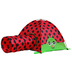 GigaTent Play Tents & Tunnels Lily The Lady Bug Play Tent With Attachable Play Tunnel Carry Bag Included by GigaTent 815886010483 CT 015