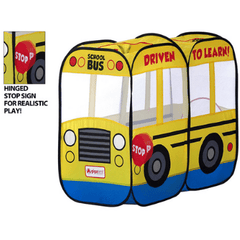 School Bus Pop Up Play Tent Mesh Windows & Opening Flap Entrance by GigaTent