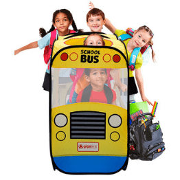 GigaTent Play Tents & Tunnels School Bus Pop Up Play Tent Mesh Windows & Opening Flap Entrance by GigaTent 815886010612 CT 028 School Bus Pop Play Tent Mesh Windows & Opening Flap Entrance GigaTent