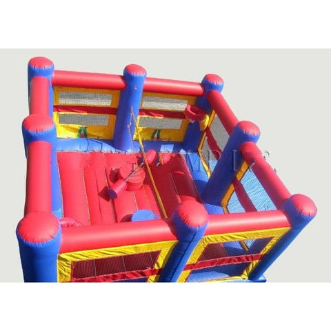 Happy Jump Inflatable Bouncers 11'H 5in1 Sports Combo by Happy Jump 7.5'H Bungee Run - Patriotic by Happy Jump SKU# IG5299