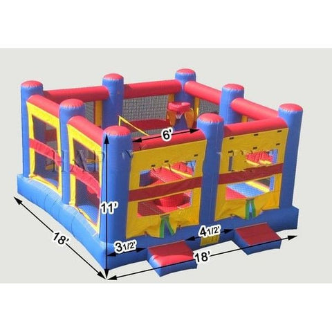 Happy Jump Inflatable Bouncers 11'H 5in1 Sports Combo by Happy Jump IG5402 7.5'H Bungee Run - Patriotic by Happy Jump SKU# IG5299