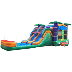 Happy Jump Inflatable Bouncers 13'H Tropical Splash With Pool by Happy Jump 781880277453 CO2187 13'H Tropical Splash With Pool by Happy Jump SKU# CO2187