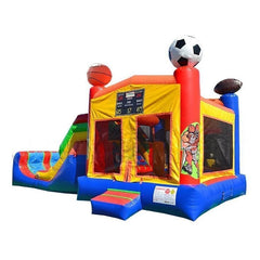 Happy Jump Inflatable Bouncers 14'H 5in1 Super Combo Double Lane Sports Theme by Happy Jump CO2183 13'H 5in1 Super Combo Double Lane Tropical by Happy Jump SKU# CO2182