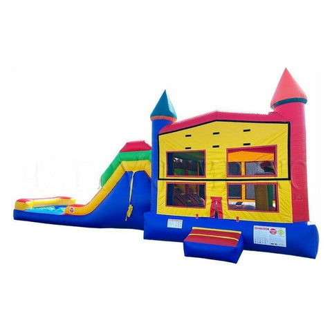 Happy Jump Inflatable Bouncers 15'H 5 in 1 Super Combo Double Lane with Pool by Happy Jump 781880299349 CO2190 15'H 5 in 1 Super Combo Double Lane with Pool by Happy Jump SKU CO2190